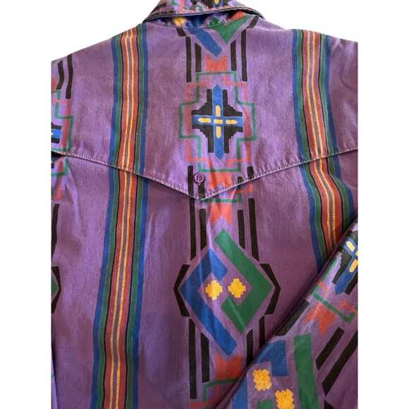 Wrangler Brushpopper Vintage Shirt Mens X Long Tail Reg Fit  16-35 SZ Lg Purple - Picture 3 of 7
